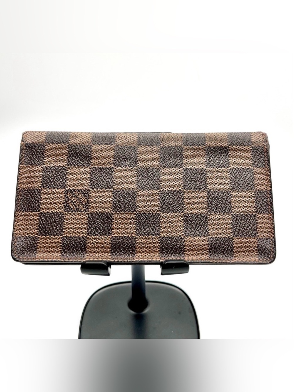Louis Vuitton Porte Valeurs Checkbook Wallet in Damier Ebene
